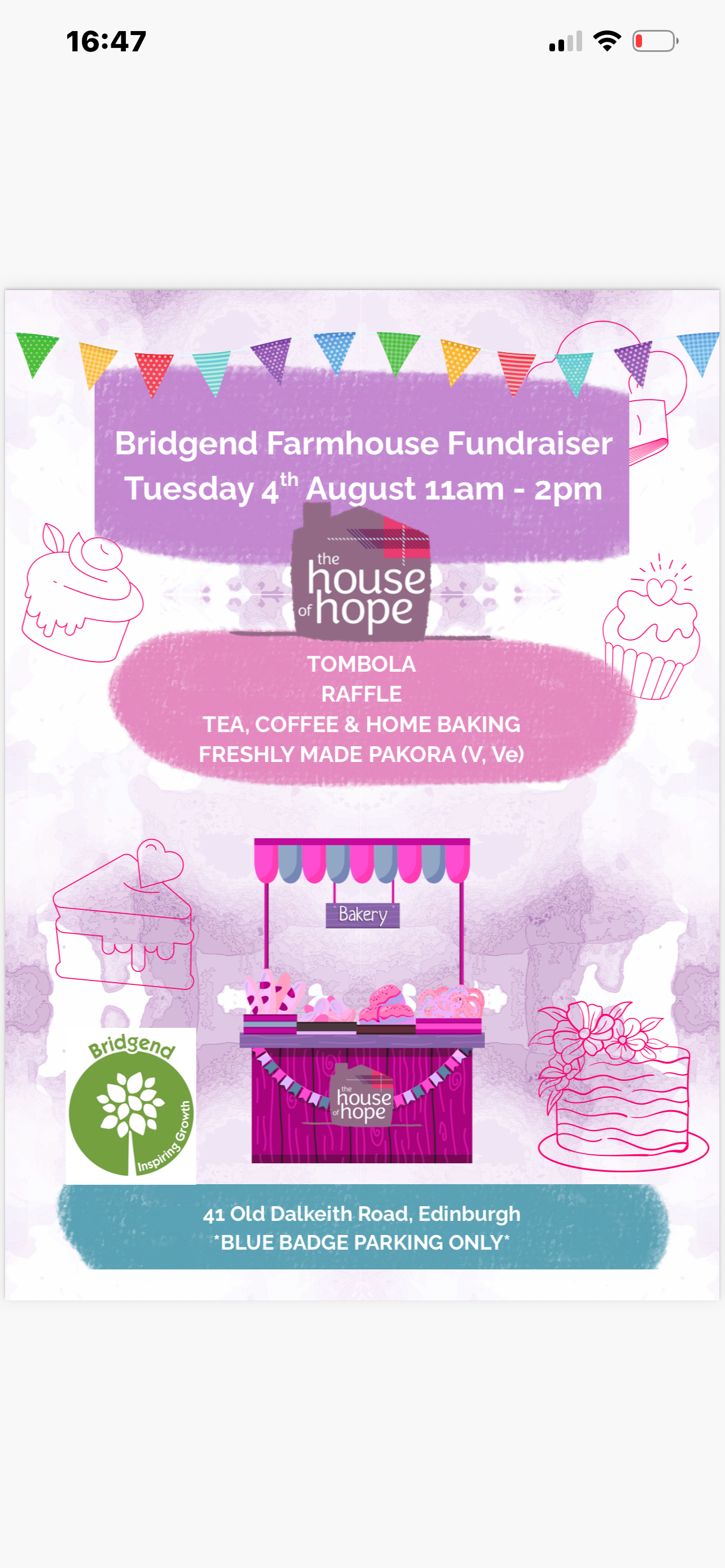 Bridgend Farmhouse Fundraiser - 4th August